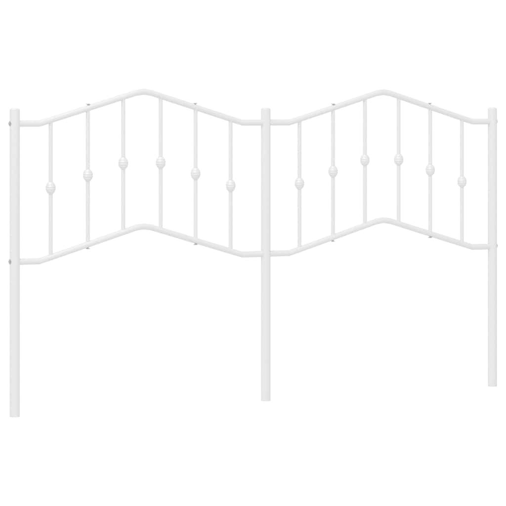vidaXL Kopfteil Metall Weiß 180 cm
