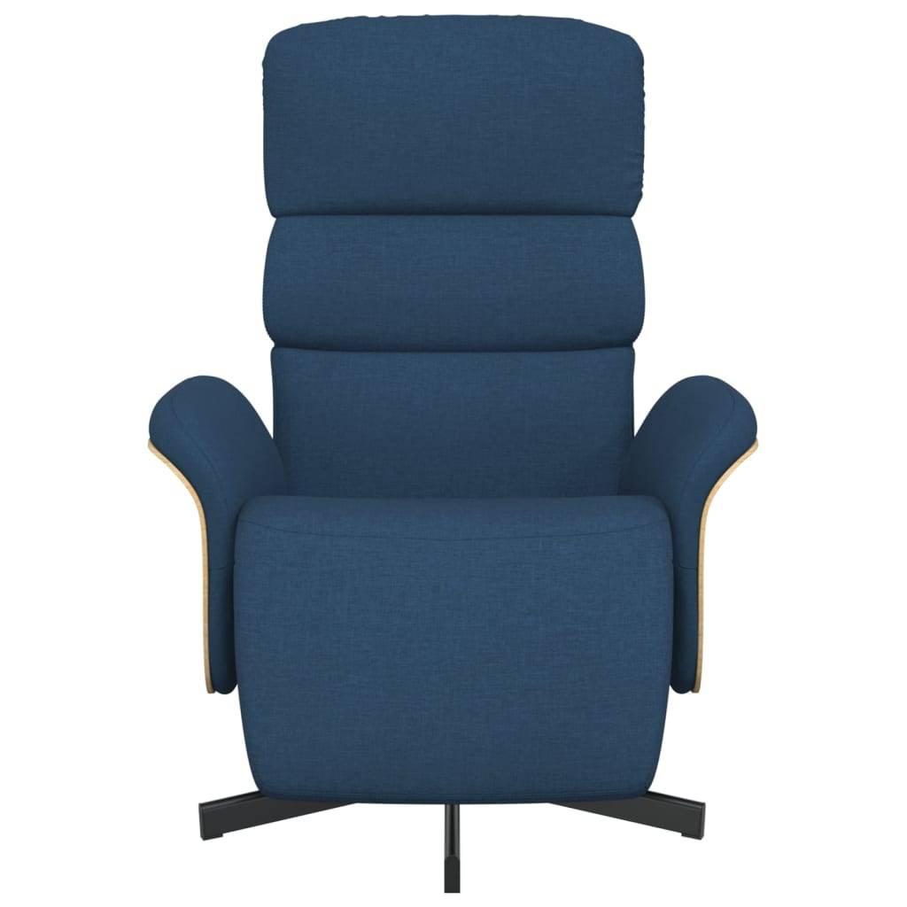 vidaXL Relaxsessel mit Fußteil Blau Stoff