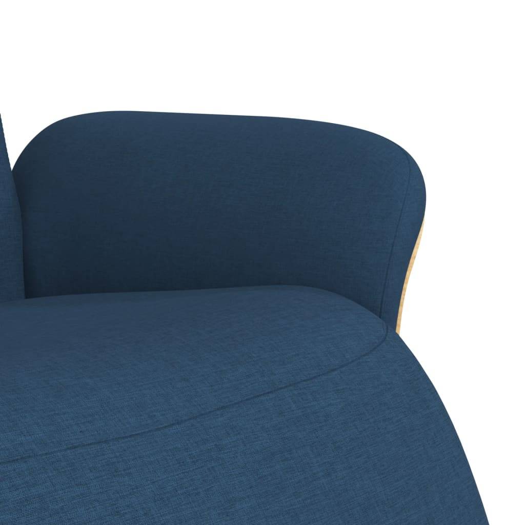 vidaXL Relaxsessel mit Fußteil Blau Stoff