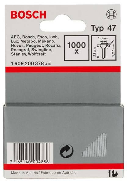 Bosch Power Tools Tackernagel Typ 47, 1,8 x 1609200378