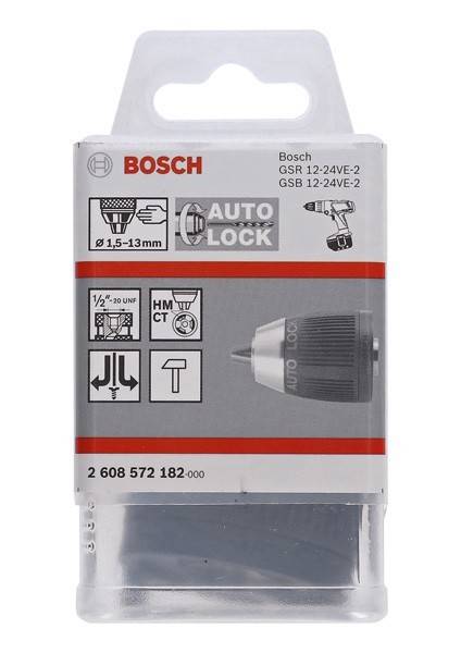 Bosch Auto-Lock Bohrbitset-Verpackung, kompatibel mit GSR 12-24VE-2 Modell, Größenbereich 1,5-13 mm, inklusive Bohrschemata.