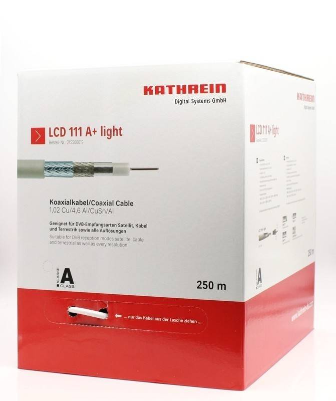 Kathrein Koaxialkabel LCD111A+lig/250m Eca
