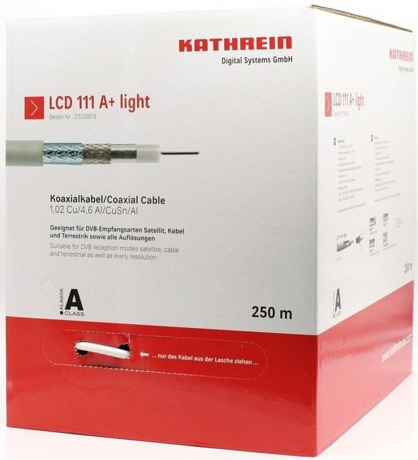 Kathrein Koaxialkabel LCD111A+lig/250m Eca