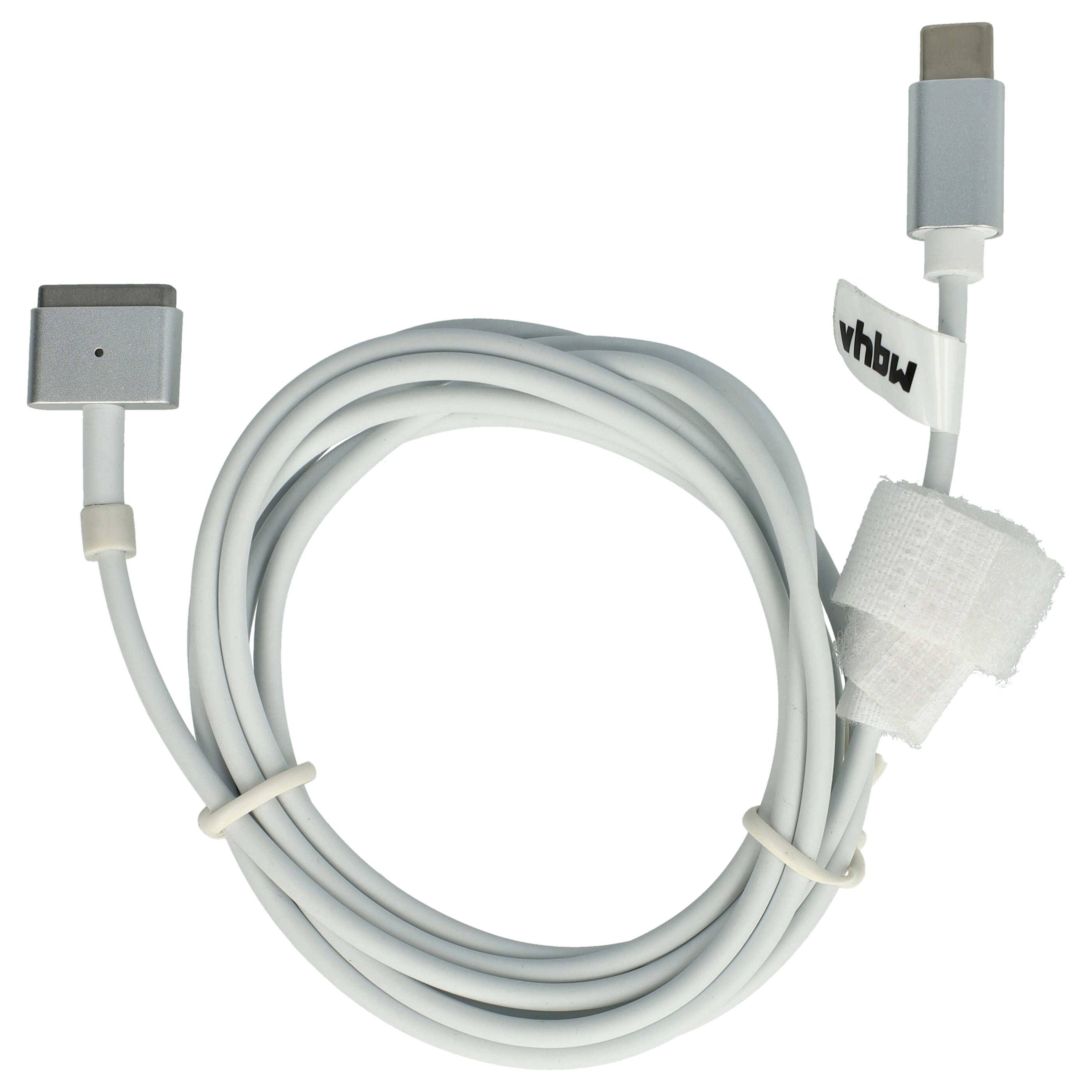 vhbw Adapterkabel USB Typ C auf MagSafe 2 kompatibel mit Apple MacBook Air 11" (2012 - 2017) Notebook, Laptop - 170 cm, 65 W, PVC