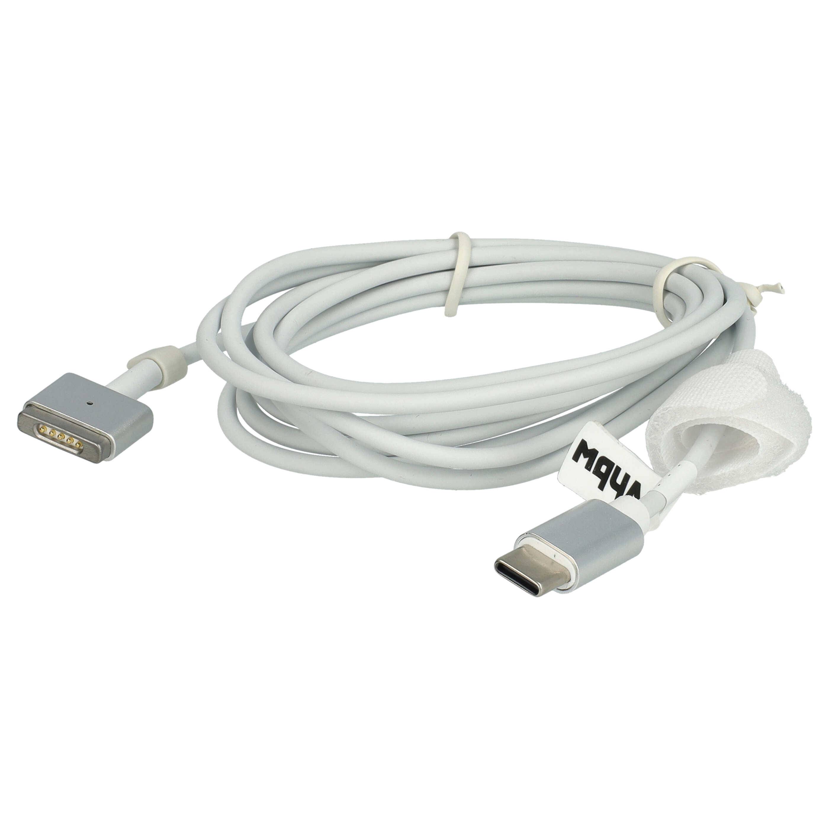 vhbw Adapterkabel USB Typ C auf MagSafe 2 kompatibel mit Apple MacBook Air 11" (2012 - 2017) Notebook, Laptop - 170 cm, 65 W, PVC
