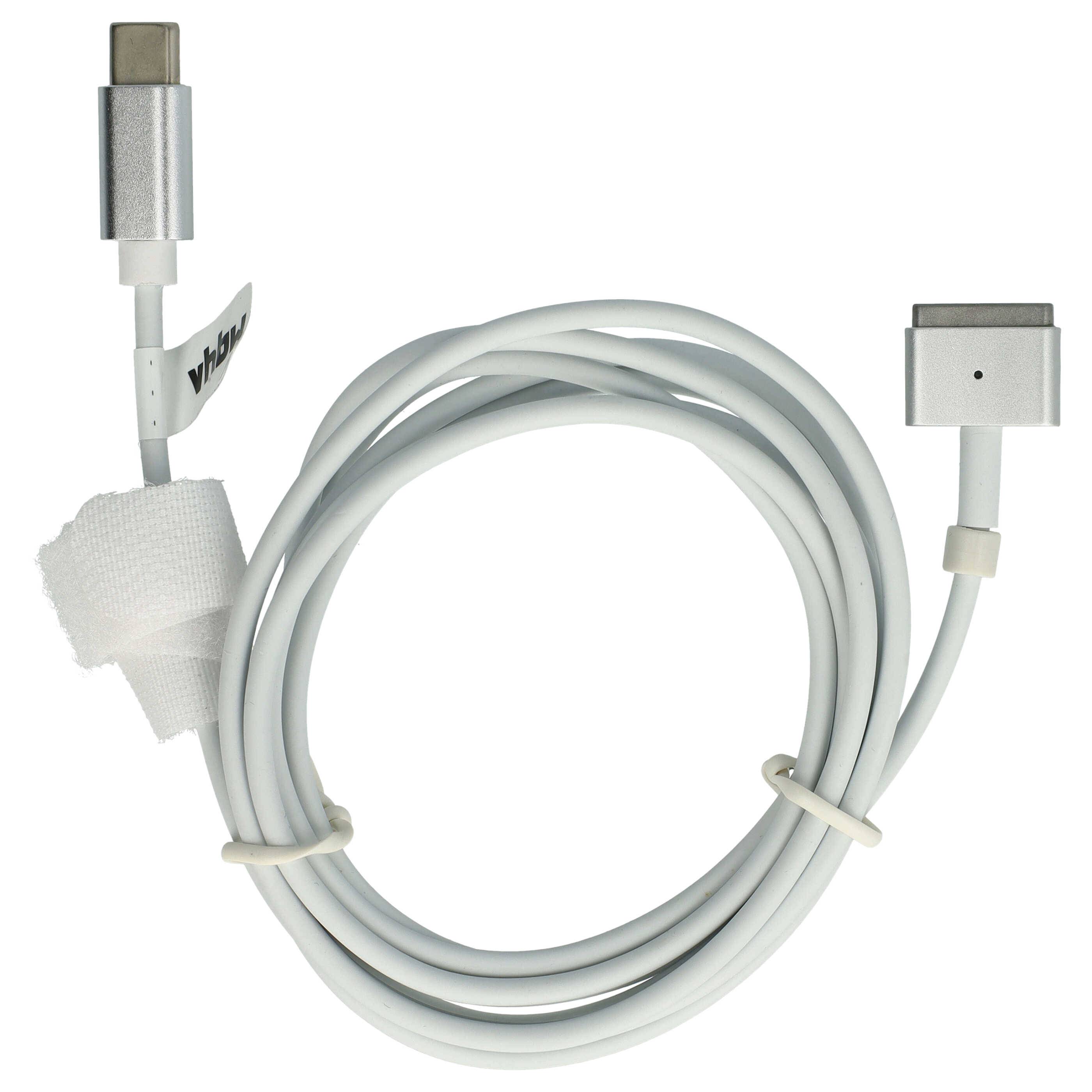 vhbw Adapterkabel USB Typ C auf MagSafe 2 kompatibel mit Apple MacBook Air 13" (2012 - 2017) Notebook, Laptop - 170 cm, 65 W, PVC
