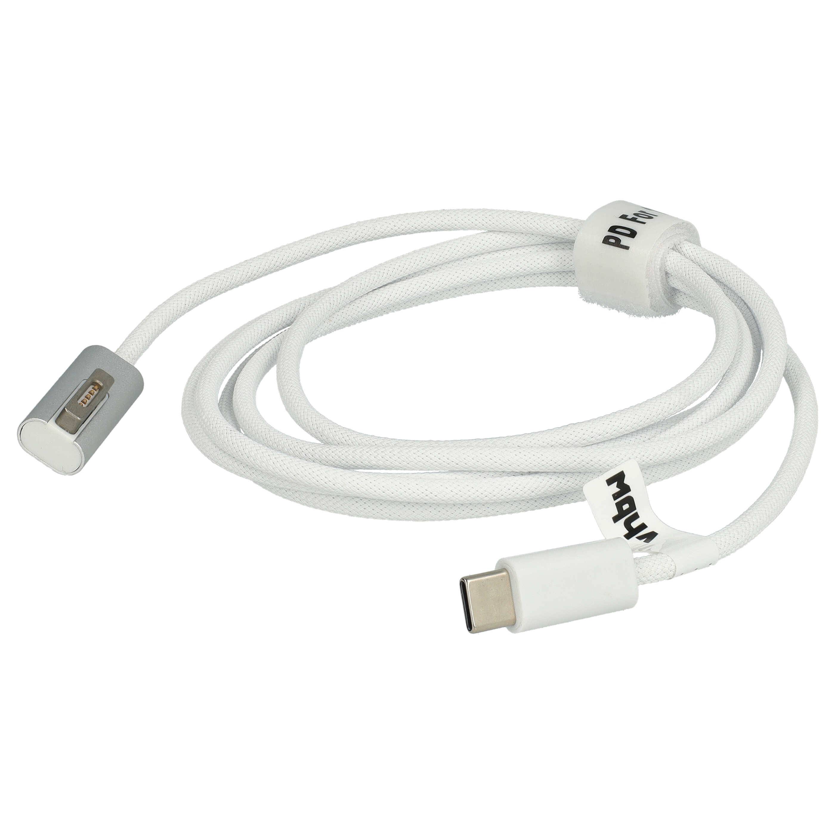 vhbw Adapterkabel USB Typ C auf MagSafe 2 kompatibel mit Apple MacBook Air 11" (2012 - 2017) Notebook, Laptop - 170 cm, 100 W, Nylongewebe