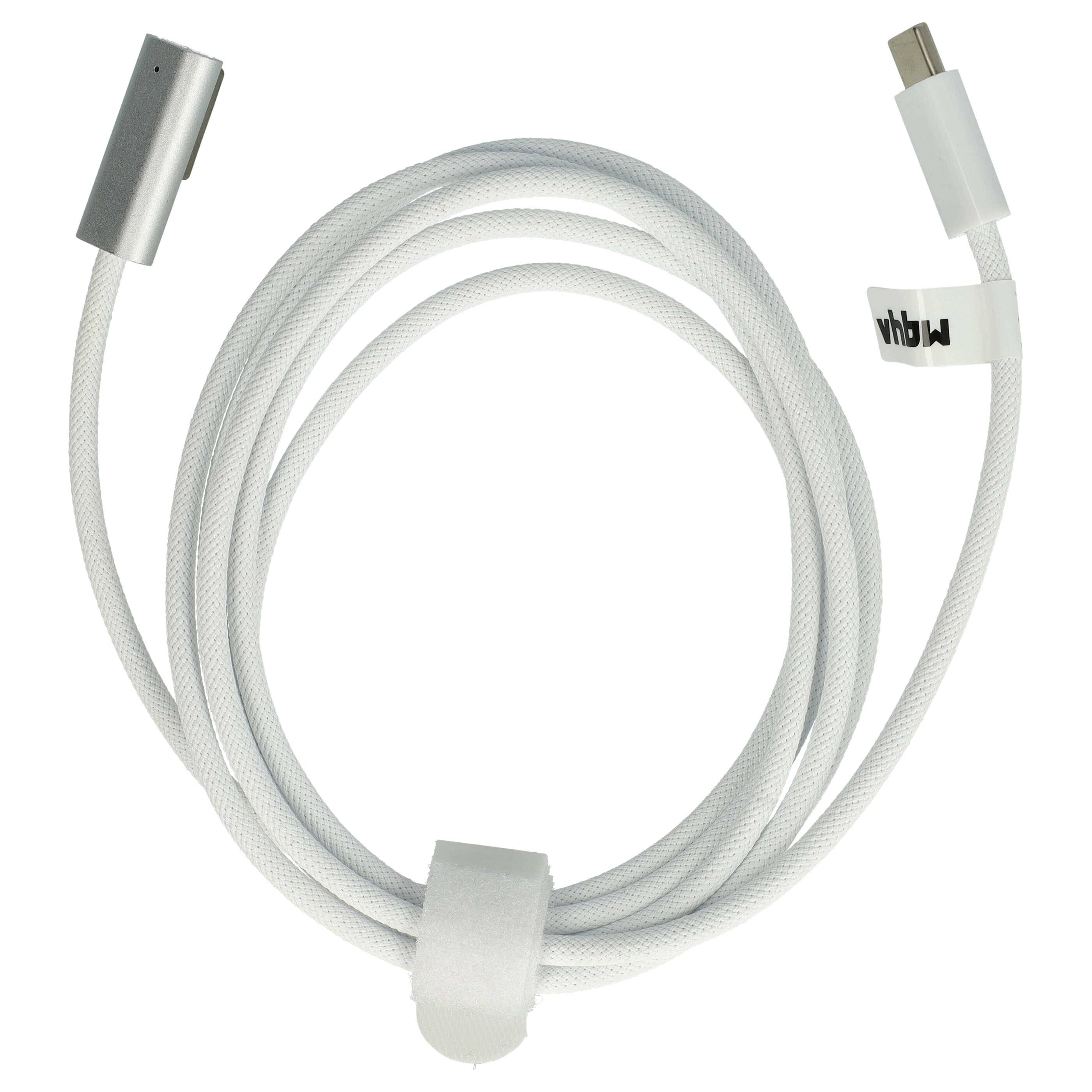 vhbw Adapterkabel USB Typ C auf MagSafe 2 kompatibel mit Apple MacBook Air 13" (2012 - 2017) Notebook, Laptop - 170 cm, 100 W, Nylongewebe