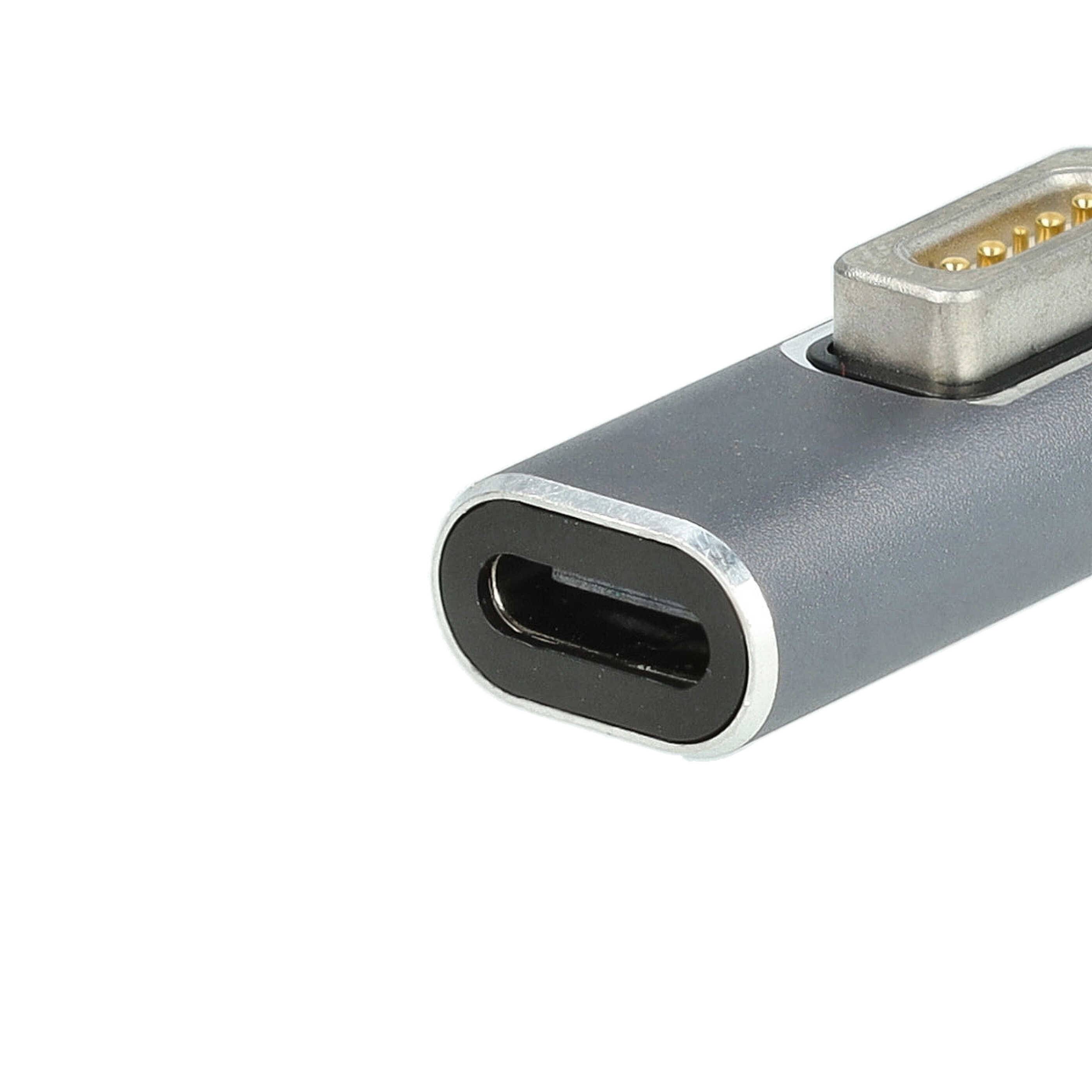 vhbw Adapter USB Typ C auf MagSafe 1 kompatibel mit Apple MacBook 13" Notebook, Laptop - 2,8 x 1,25 x 0,7 cm, 100 W