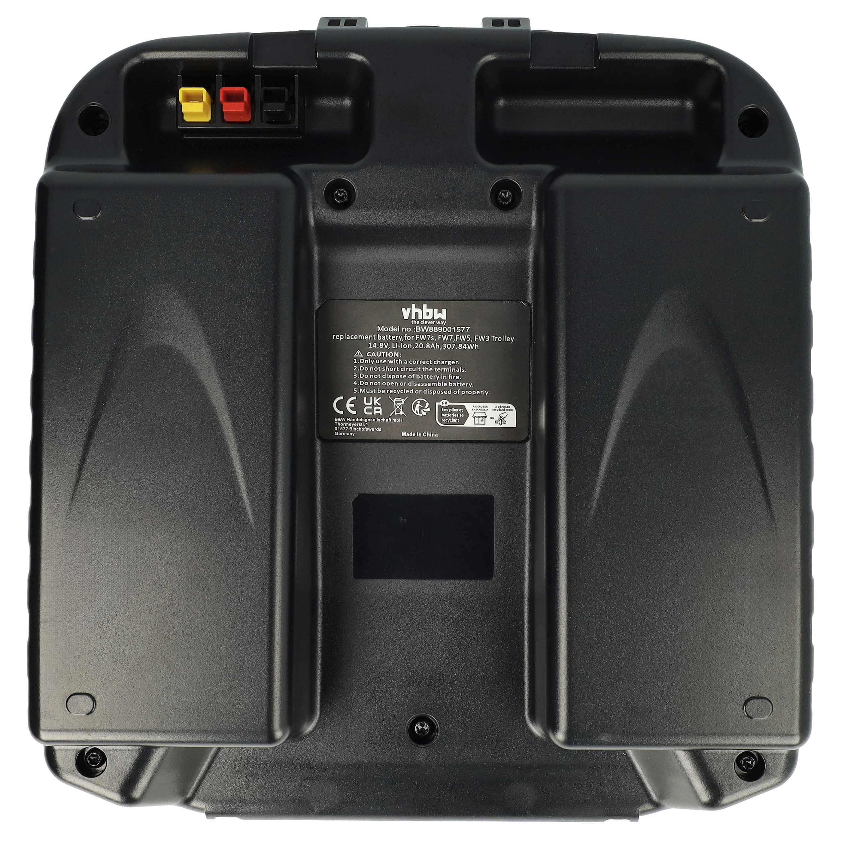 vhbw Akku kompatibel mit Powakaddy Freeway 2 Elektro-Trolley Caddy (20800 mAh, 14,8 V, Li-Ion, inkl. Ladegerät)