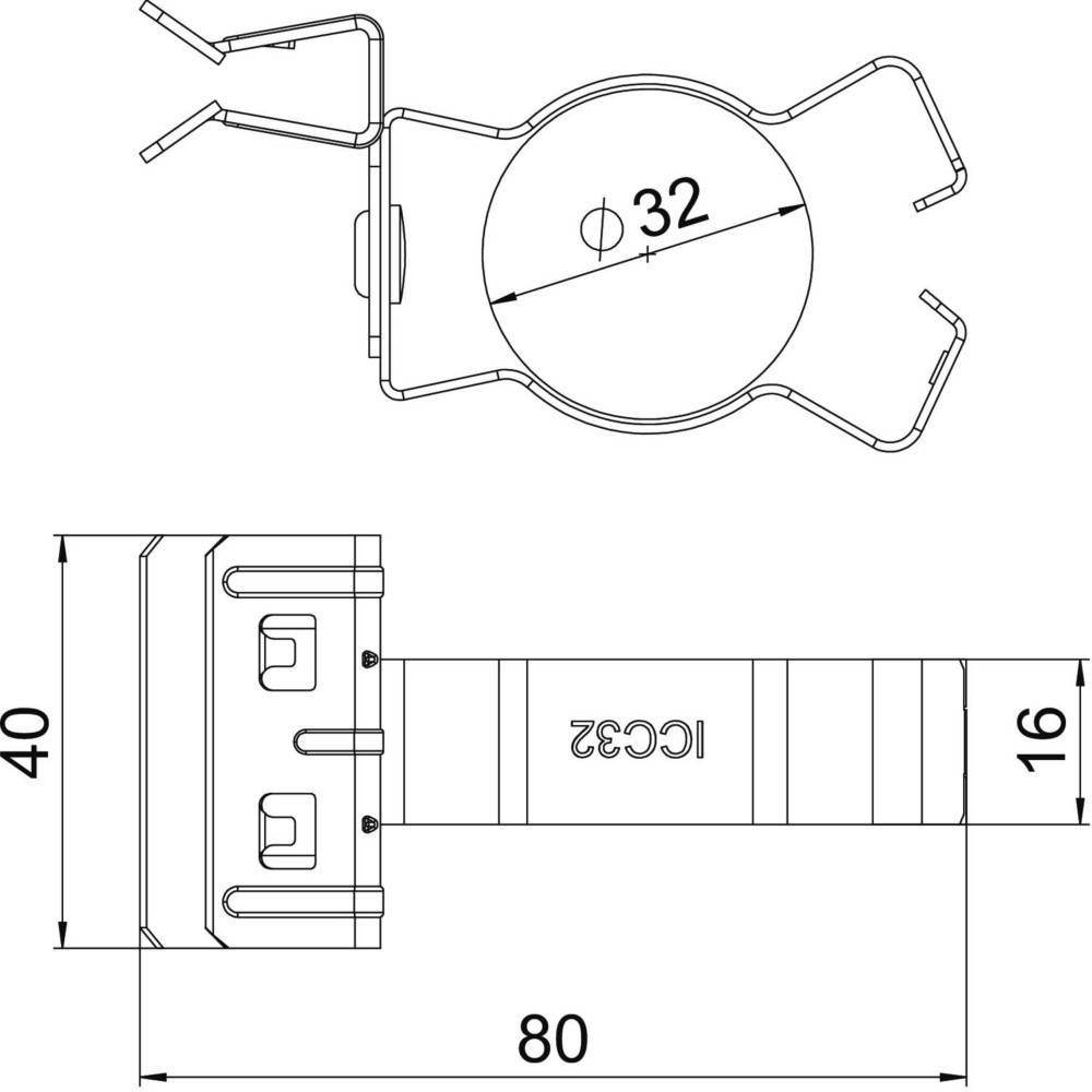 OBO Bettermann Trägerklammer SCHPC 4-10 D32