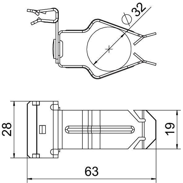 OBO Bettermann Trägerklammer SCHPO 1,5-4 D32
