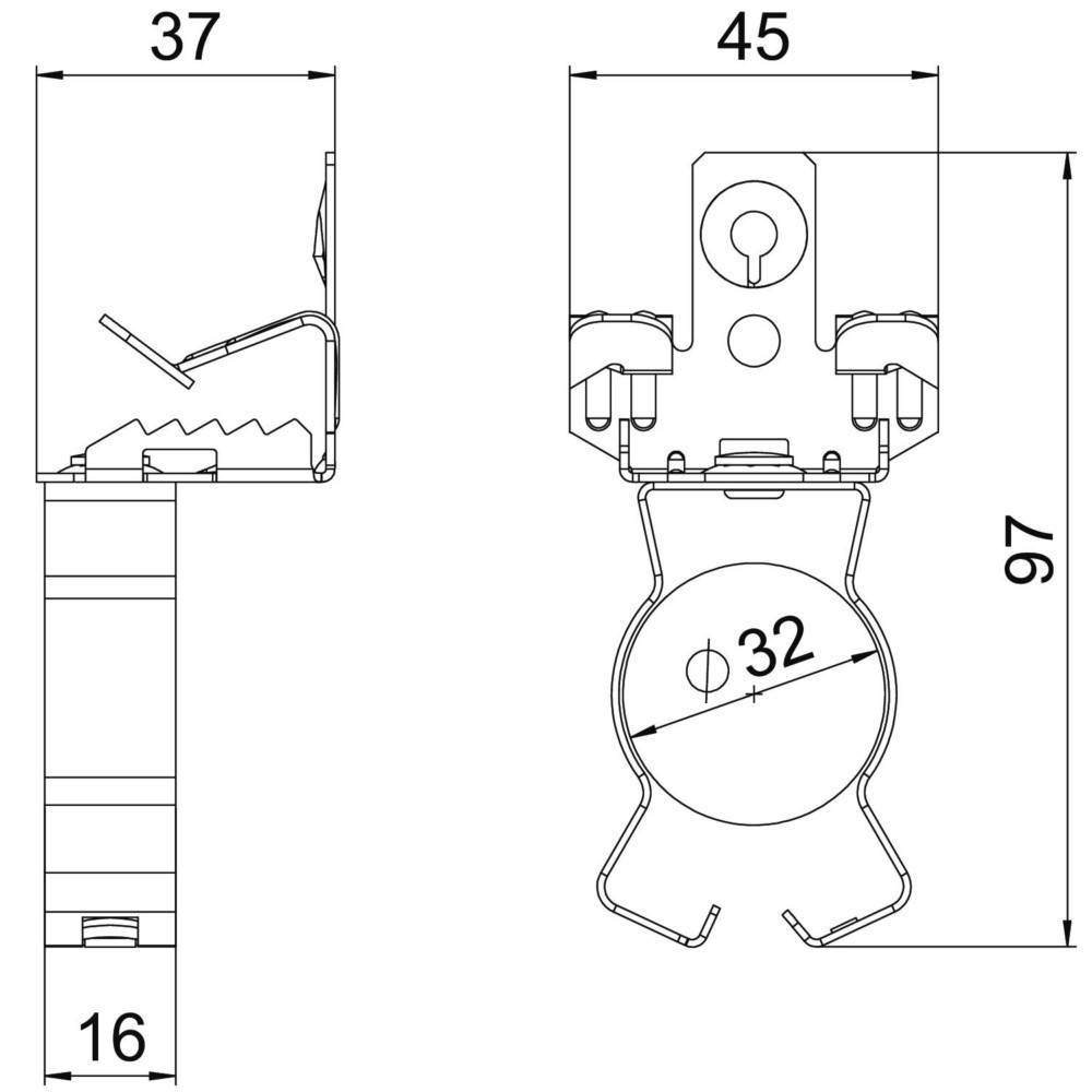 OBO Bettermann Trägerklammer SCVPC 7-13 D32
