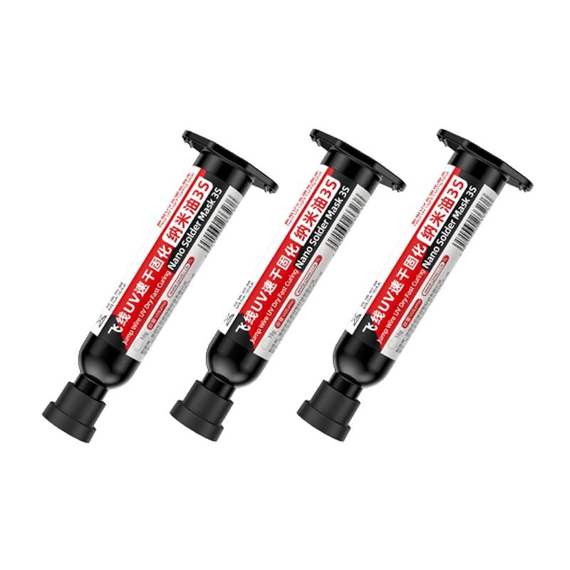 3er Pack schnell aushärtender Nano Lötstopplack mit 3S Sprungdraht UV-trockner