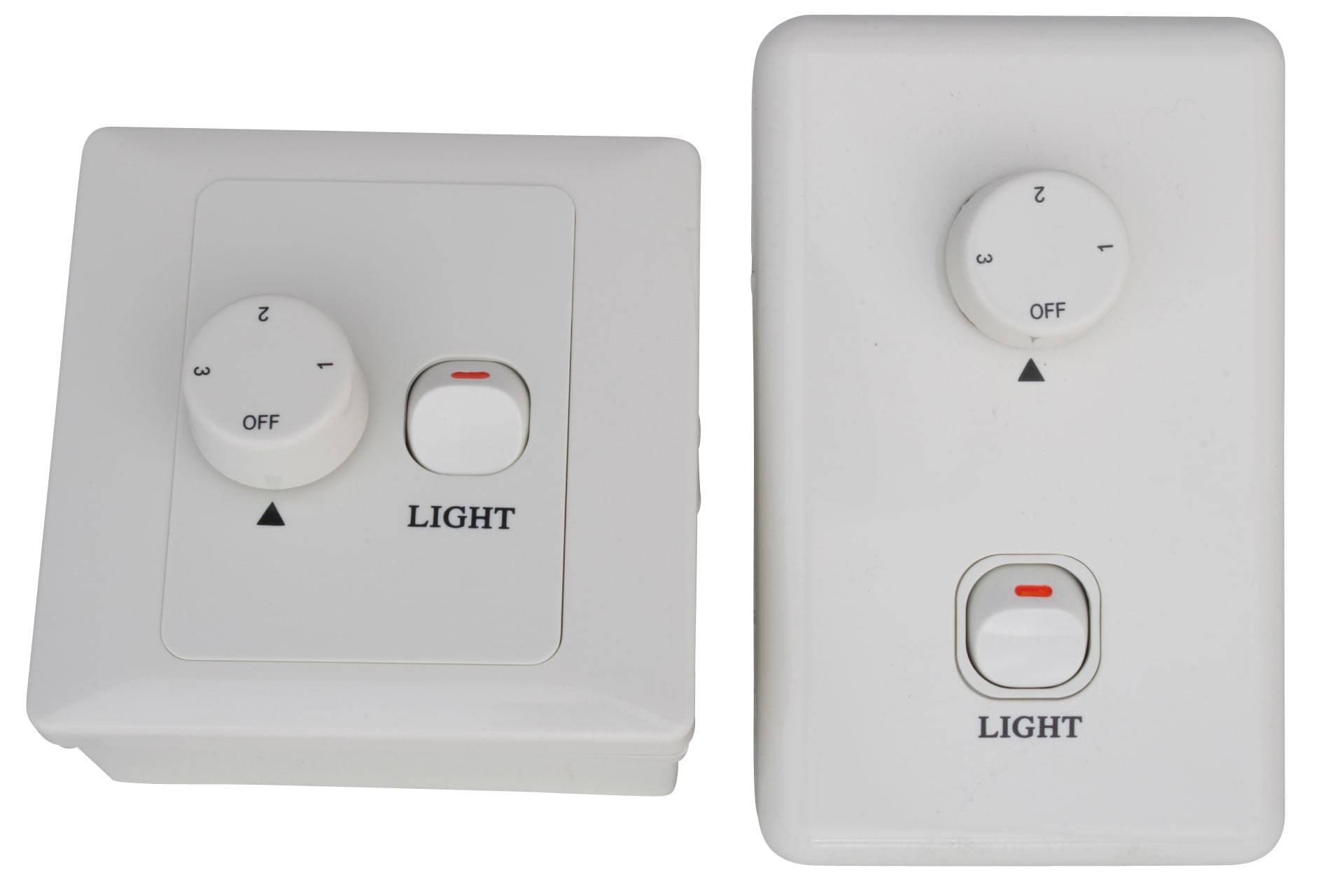 Wandschalter für Deckenventilator mit Licht 2 Blenden