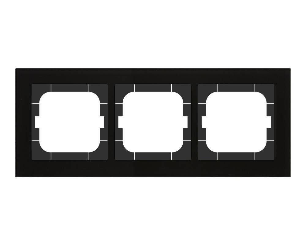 MDT technologies Glasrahmen 3-fach sw BE-GTR363S.01S