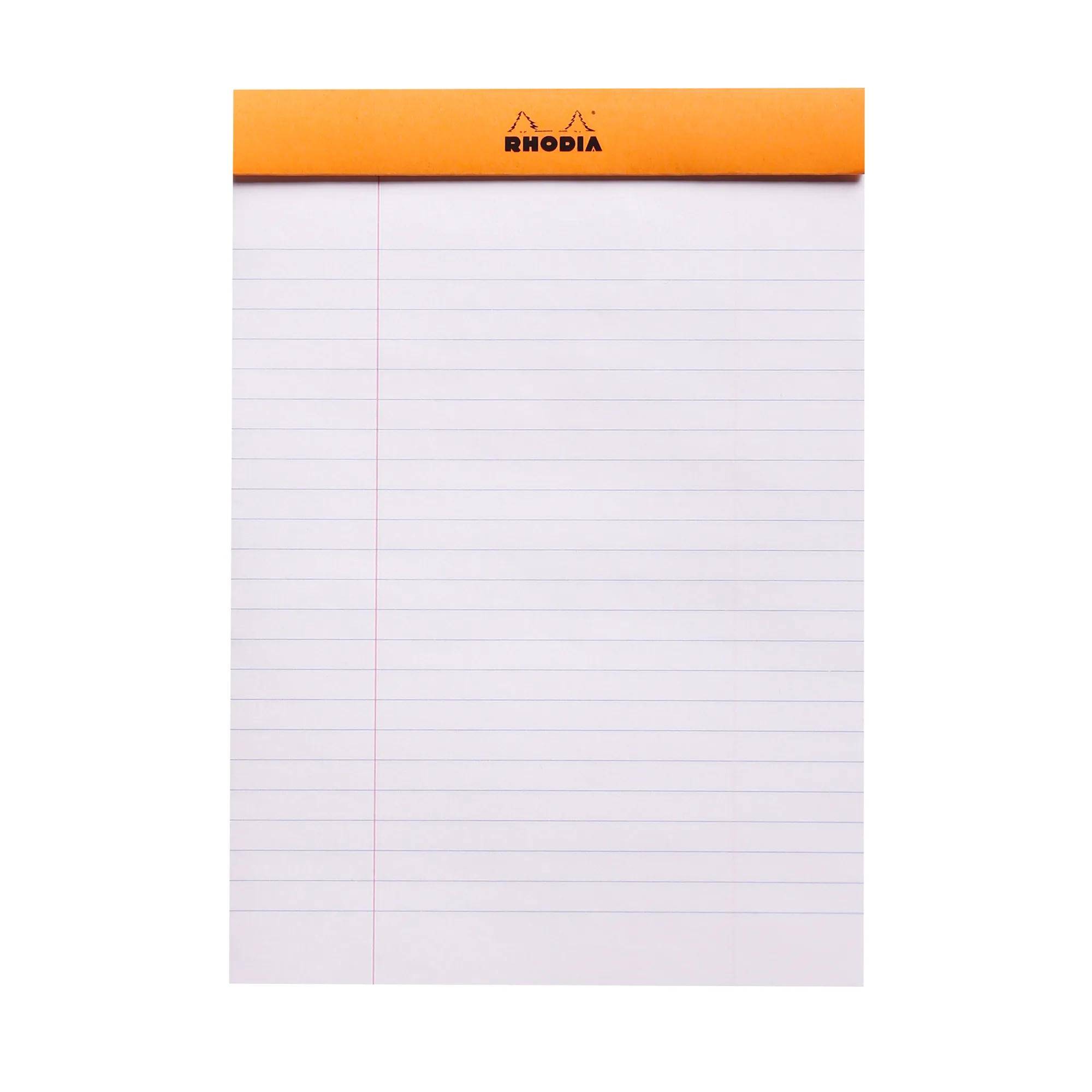Rhodia 10x Gehefter Notizblock No.16 A5 80 Bl liniert Rand 80g Orange 16600C