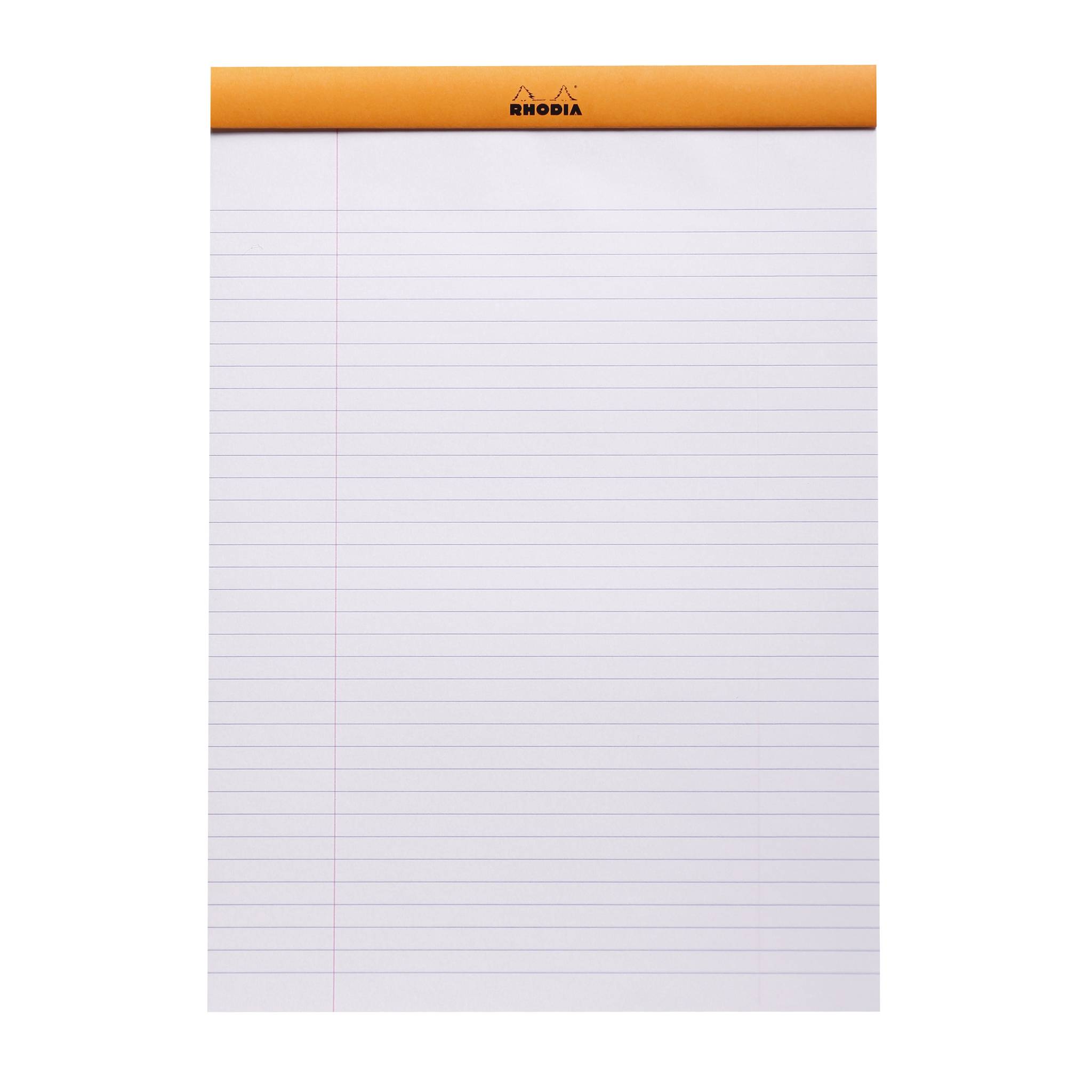 Rhodia 5x Gehefter Notizblock No.18 A4 80 Bl liniert Rand 80g Orange 18600C