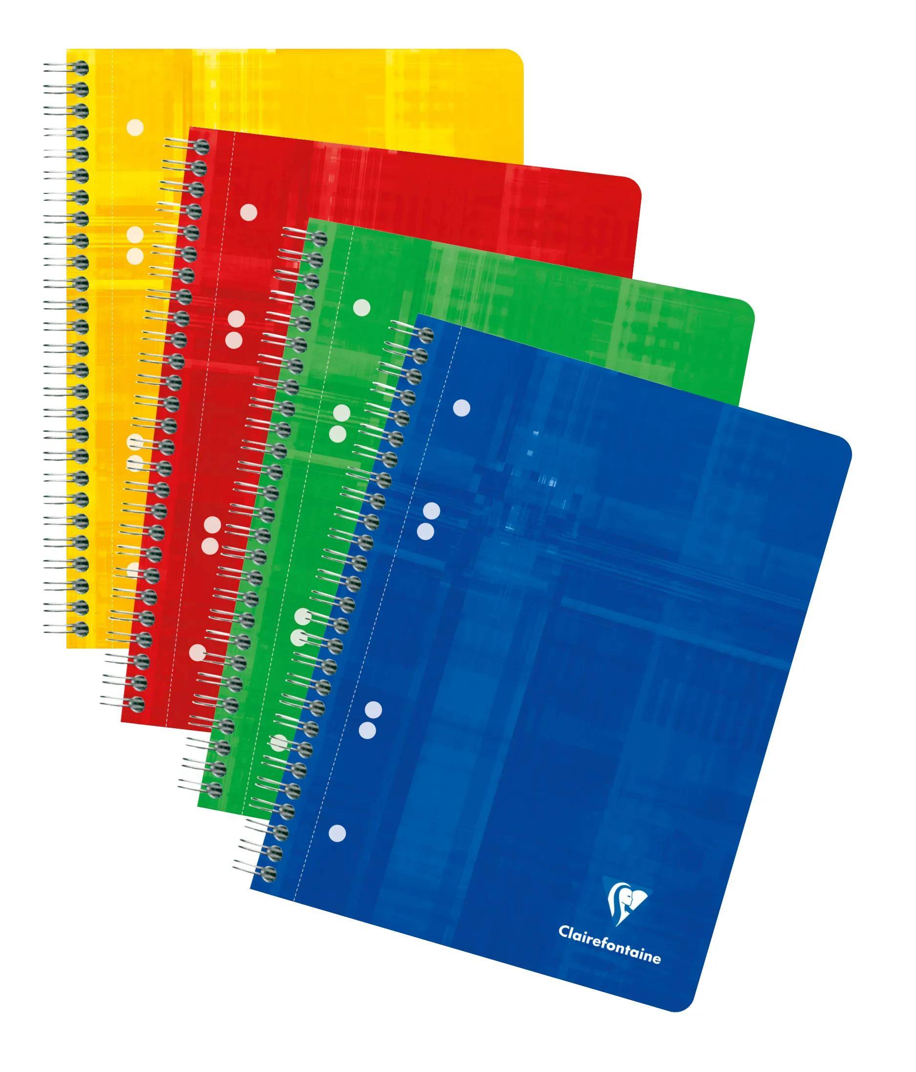 Clairefontaine 5x Collegeblock A5, 80 Blatt kariert 90g - Sortiert 8572C