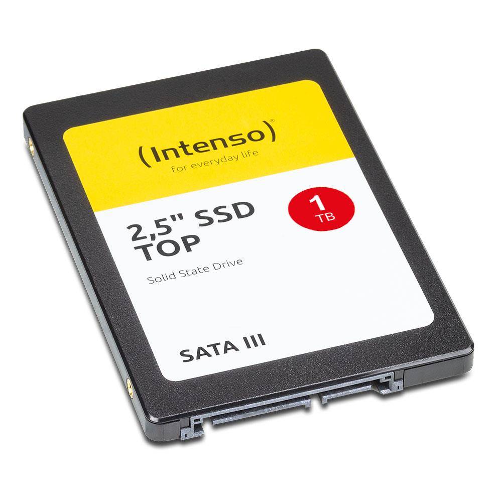 Intenso 2,5" SSD TOP 1TB SSD Festplatte 6,4cm (2,5"), P/N: 3812460, Lesen 520MB/s., Schreiben 500MB/s.