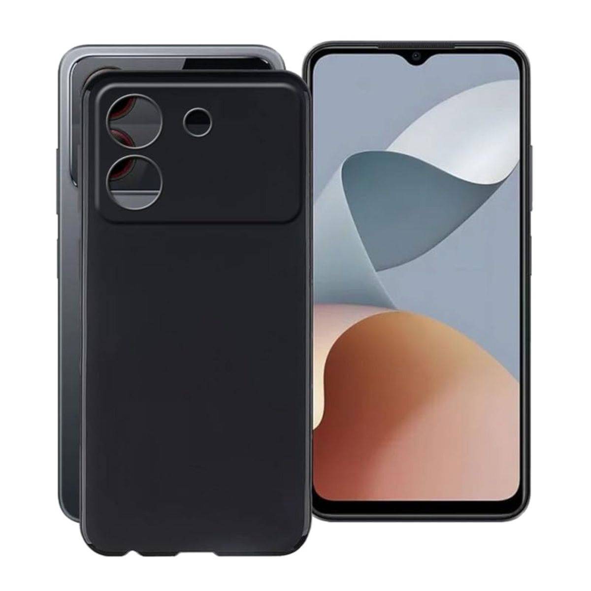 Für ZTE Blade A54 Silikon TPU Schutz Schwarz Handy Hülle Case dünn Neu