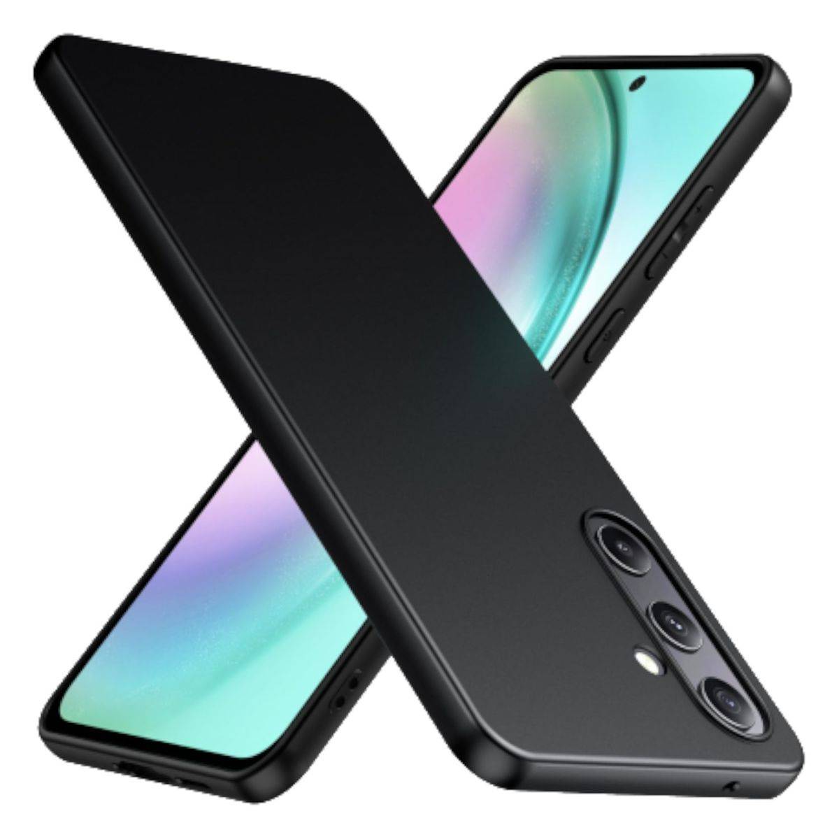 Für Samsung Galaxy A55 Silikon TPU Schutz Schwarz Handy Hülle dünn Neu