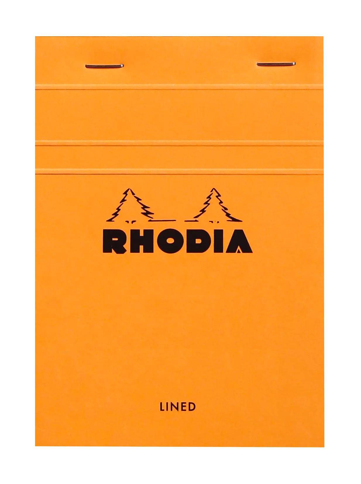 Orangefarbener Notizbuchdeckel von „Rhodia