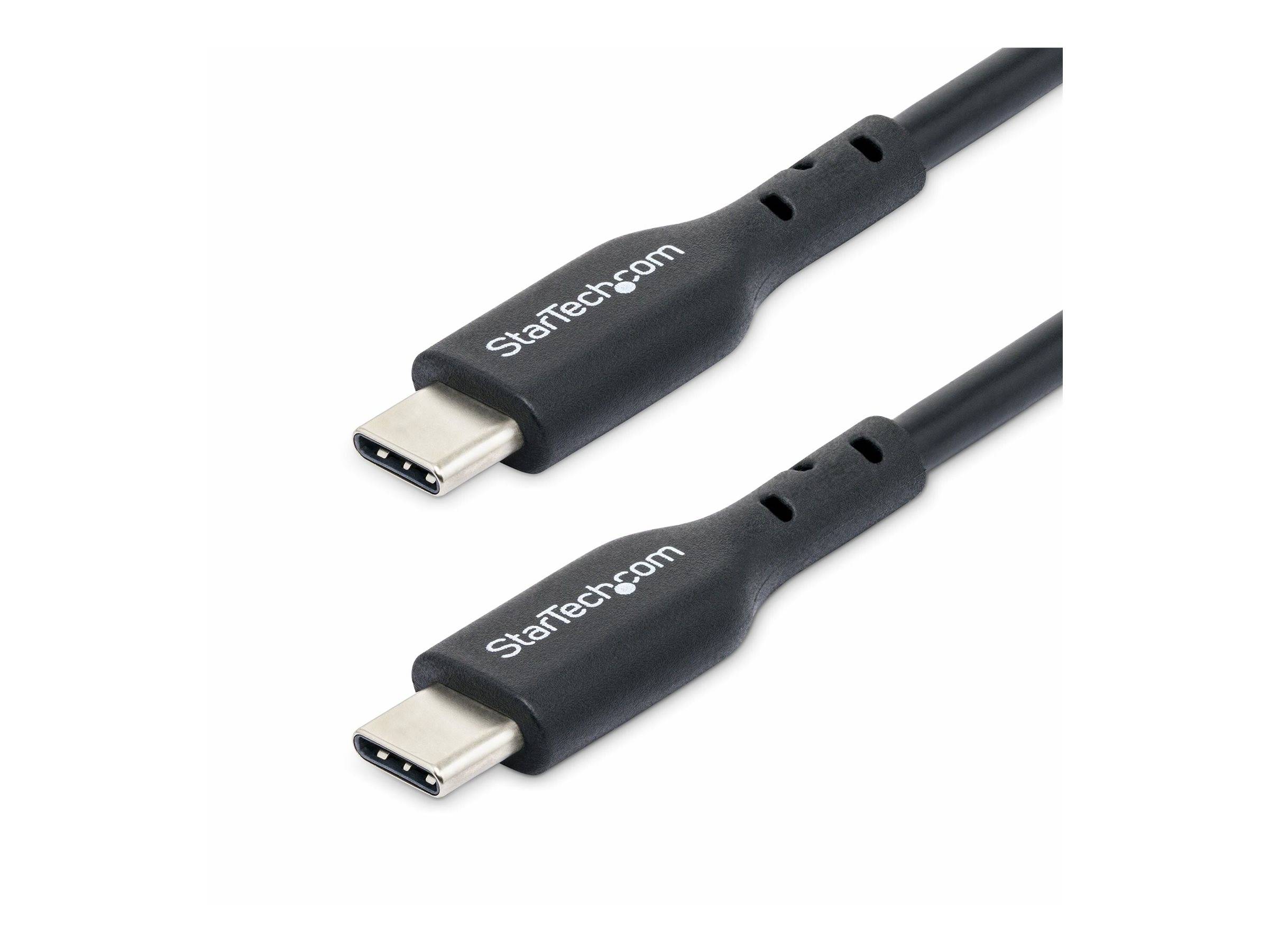 StarTech.com 1m (3ft) USB C Charging Cable, USB-C Cable, USB 2.0 Type-C Laptop Charger Cord, 60W 3A Power Delivery, TPE