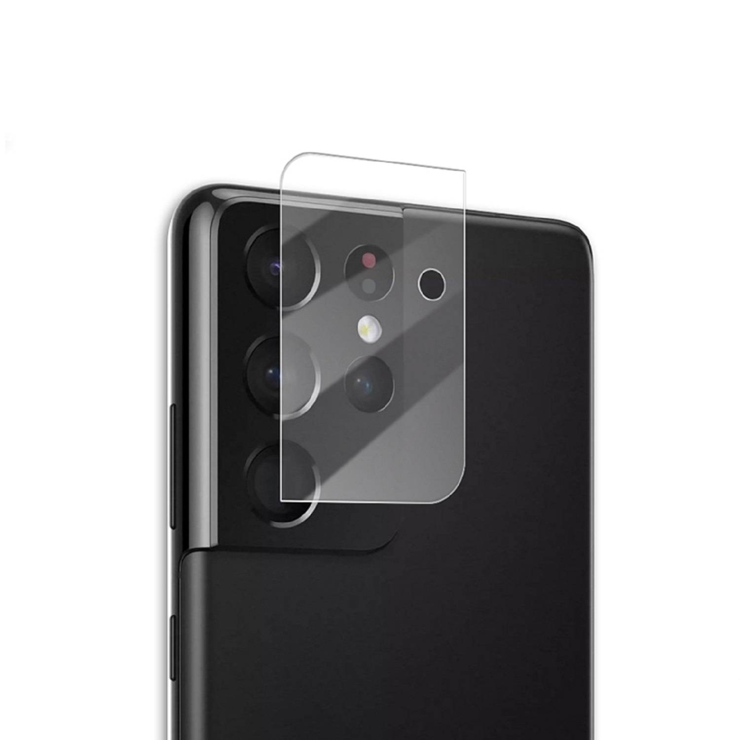 2x Kamera 9H Panzerhartglas für Samsung Galaxy S21 Ultra 3D KLAR ECHTES TEMPERED Panzerglas Kameraglas Kamerhartglas Kameraschutzglas Schutzglas