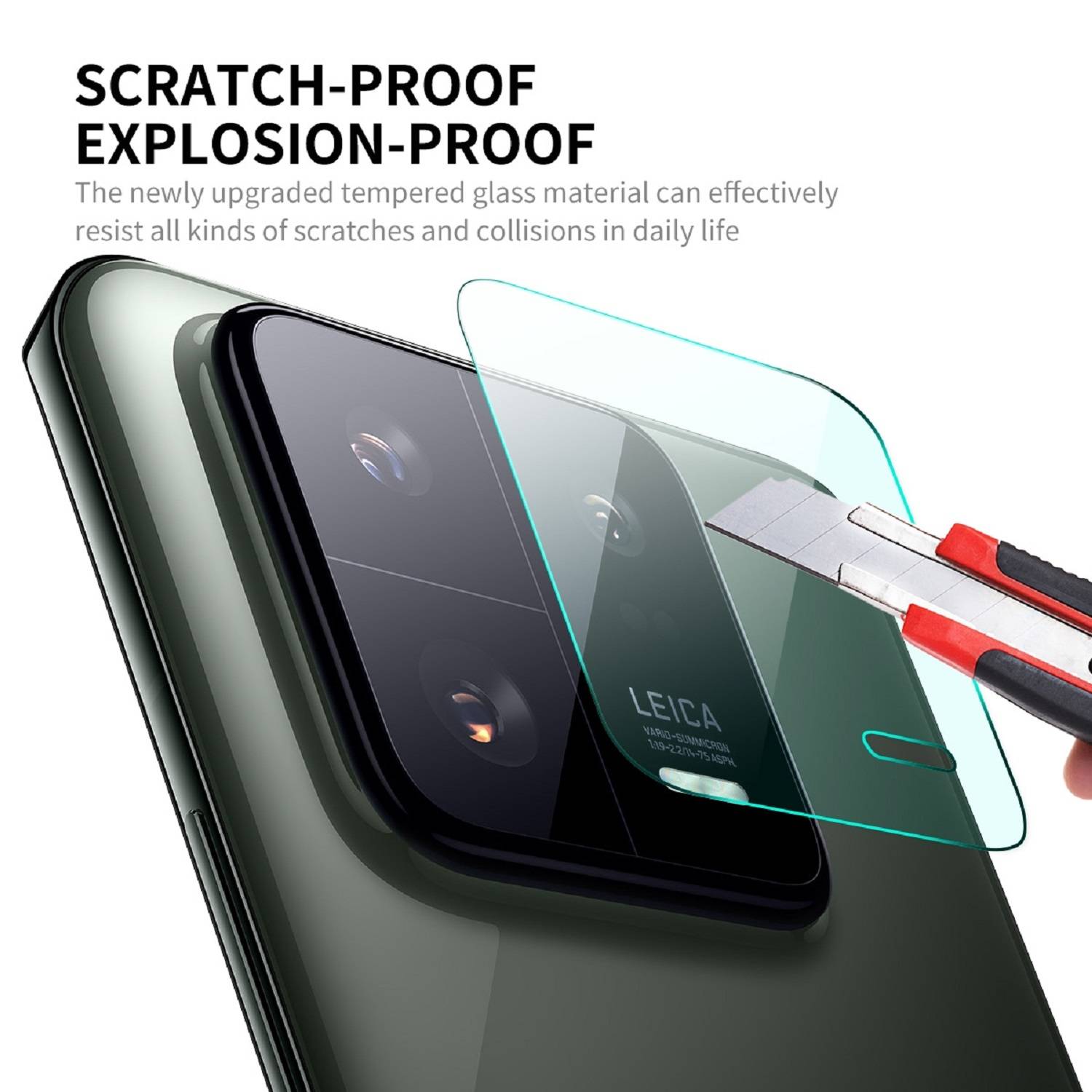 1x Kamera 9H Panzerhartglas für Xiaomi 13 Pro 3D KLAR ECHTES TEMPERED Panzerglas Kameraglas Kamerhartglas Kameraschutzglas Schutzglas Schutzfolie