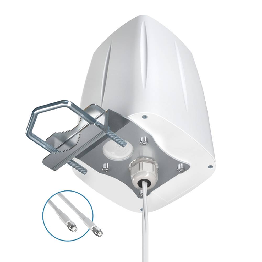 QuOmni AO5G2-G LTE / 5G Rundstrahlantenne - Global, 4dBi, 2x2 MIMO, IP67, 5m / SMA