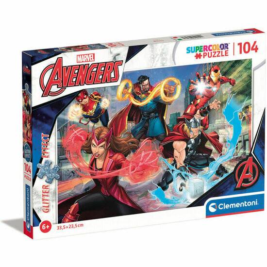 Marvel Avengers Glitzereffekt-Puzzle 104Stück