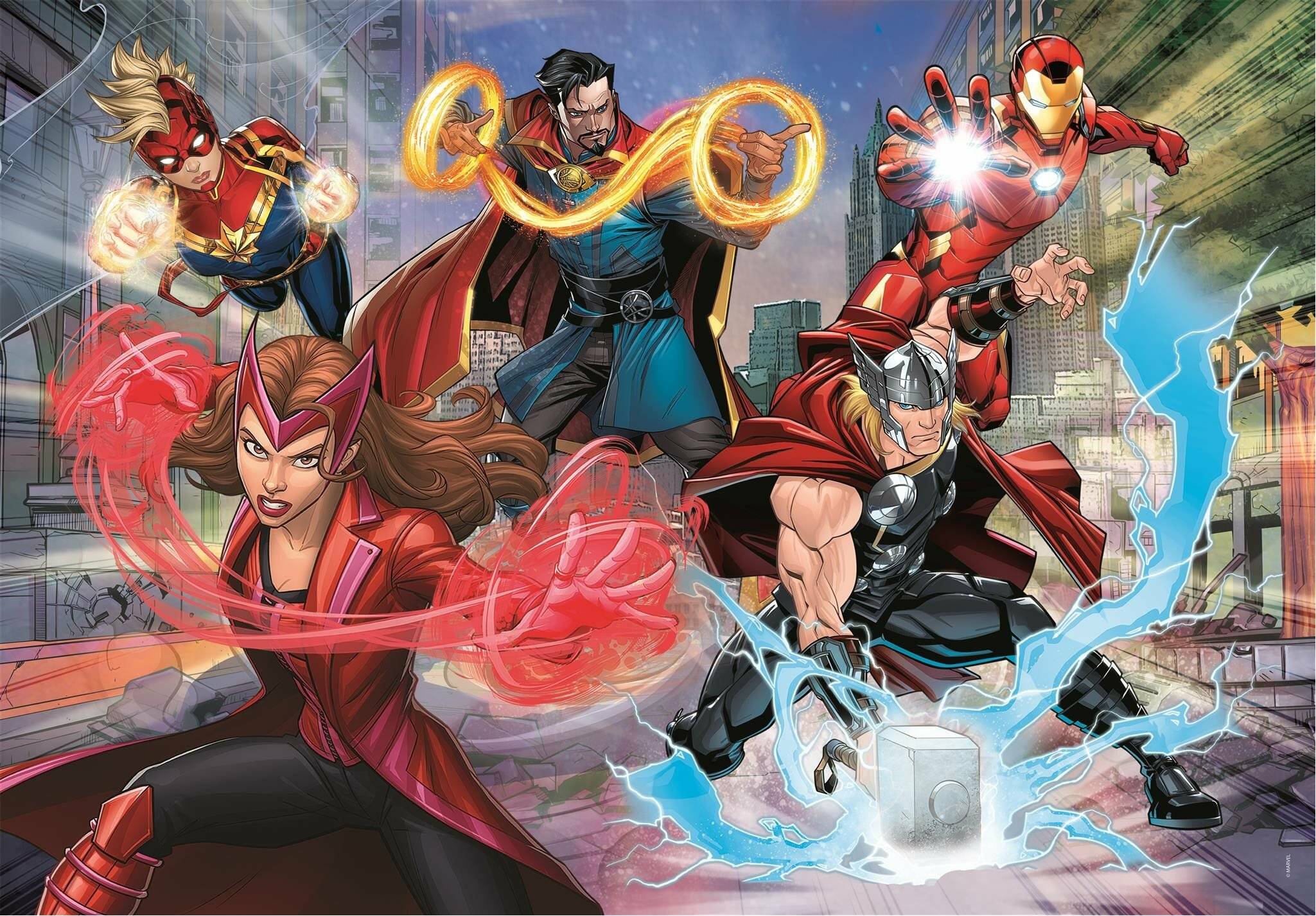 Marvel Avengers Glitzereffekt-Puzzle 104Stück