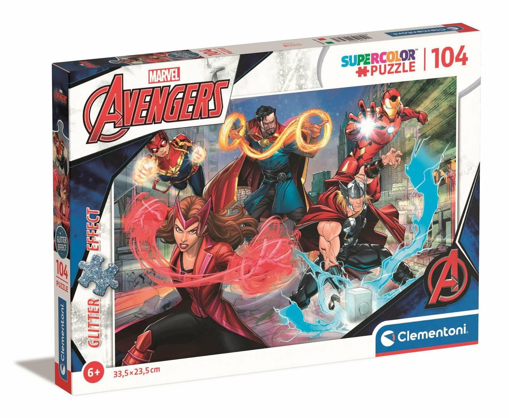 Marvel Avengers Glitzereffekt-Puzzle 104Stück
