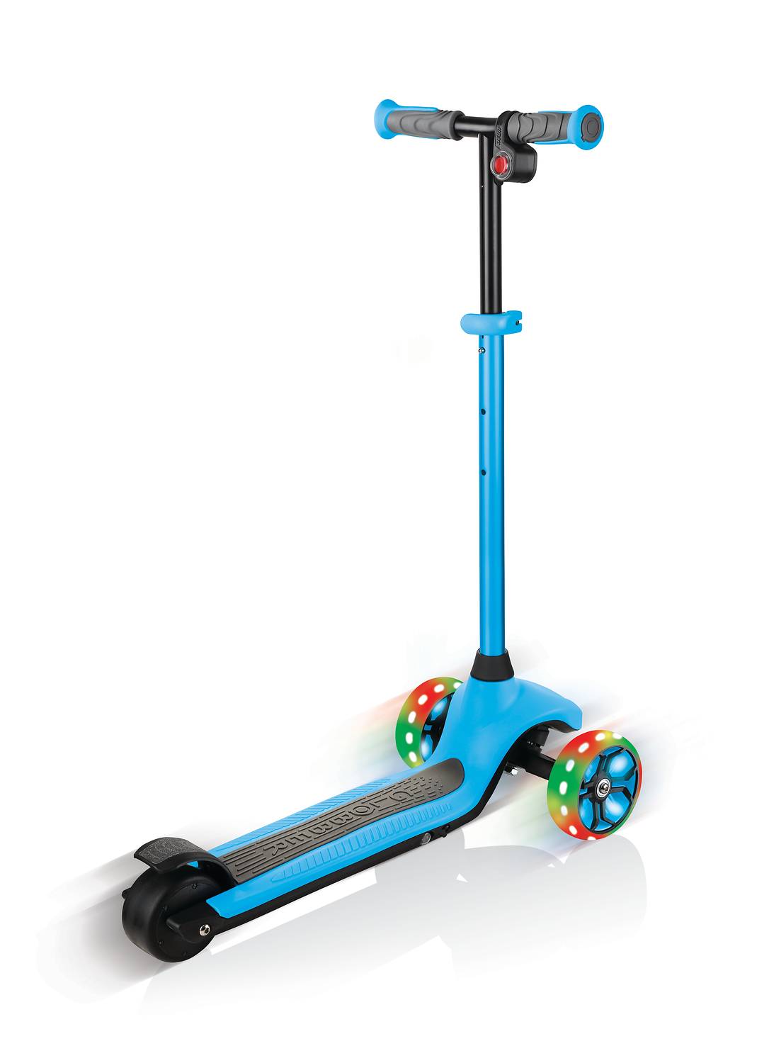 GLOBBER ONE K E-MOTION 4 PLUS hellblau, mit Leuchtrollen