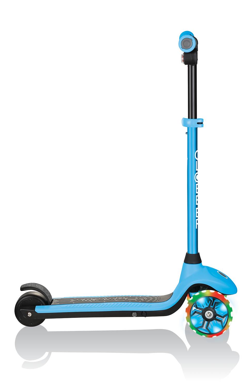 GLOBBER ONE K E-MOTION 4 PLUS hellblau, mit Leuchtrollen