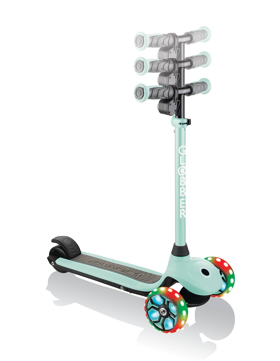 GLOBBER ONE K E-MOTION 4 PLUS mint, mit Leuchtrollen