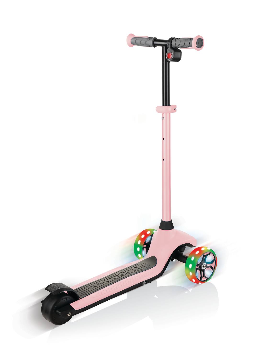 GLOBBER ONE K E-MOTION 4 PLUS pastellrosa, mit Leuchtrollen