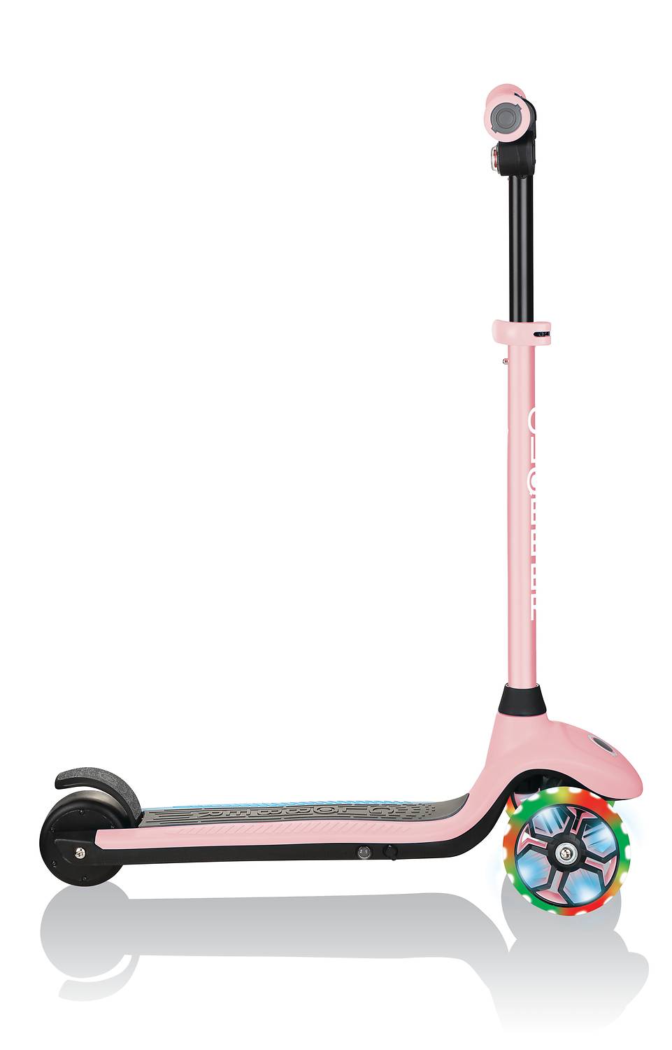 GLOBBER ONE K E-MOTION 4 PLUS pastellrosa, mit Leuchtrollen