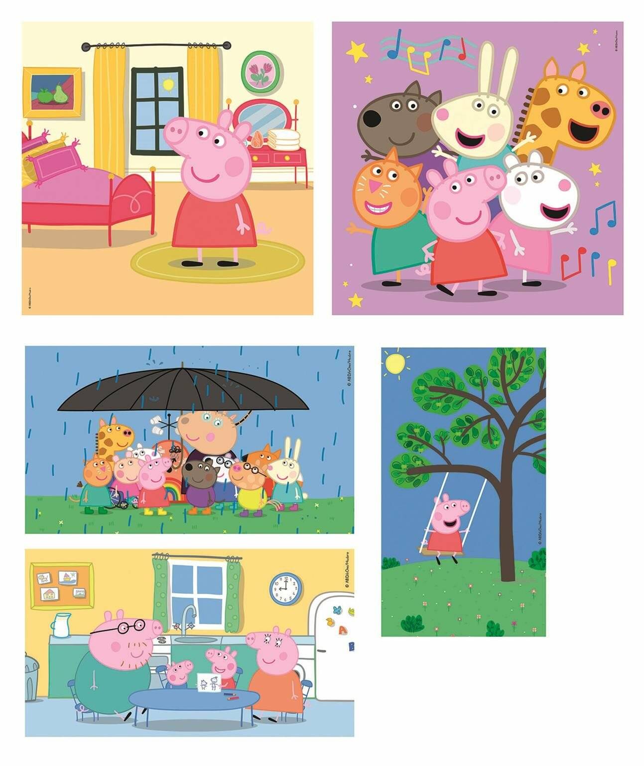 Peppa Pig-Puzzle 18+30+48+60 Teile