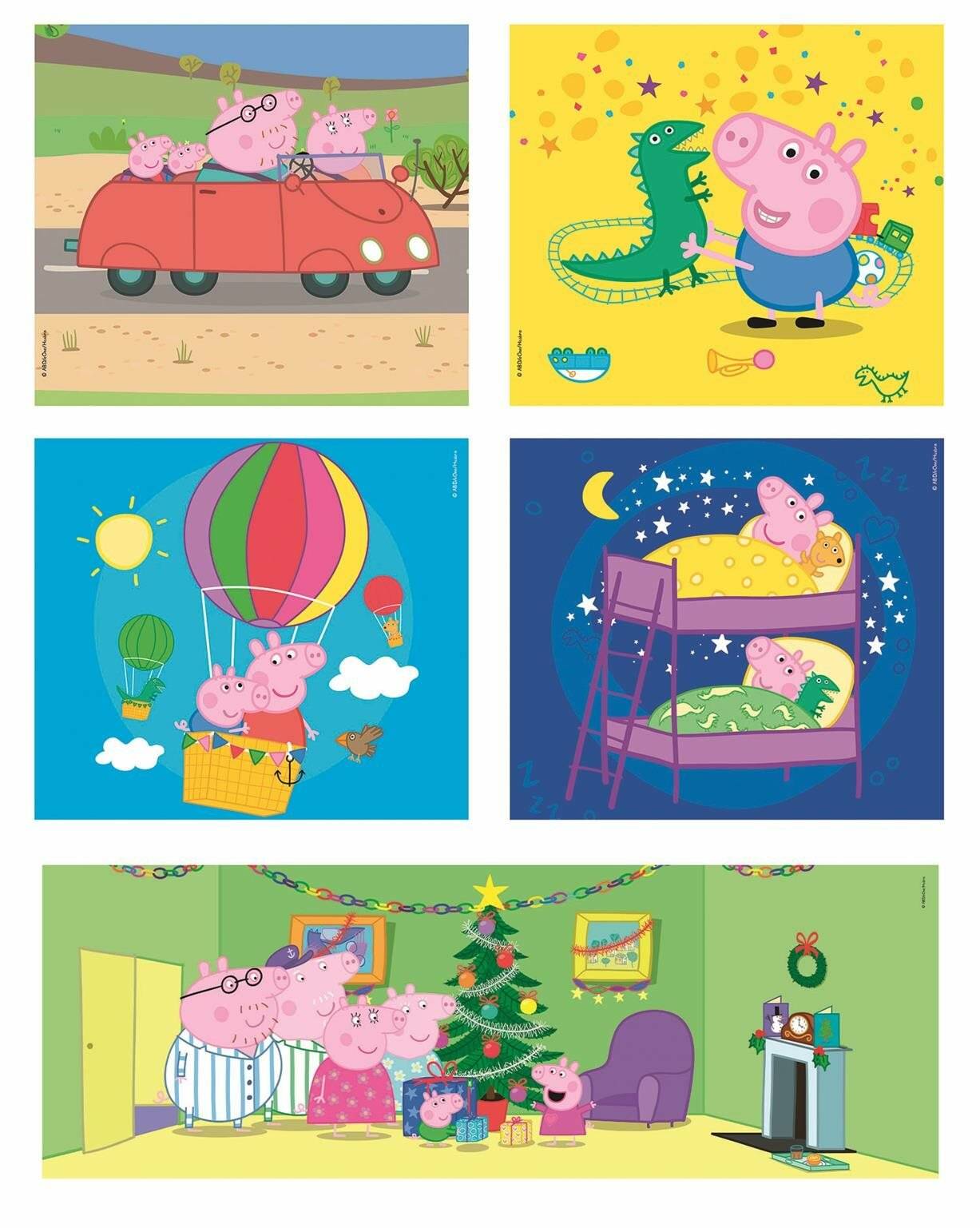 Peppa Pig-Puzzle 18+30+48+60 Teile