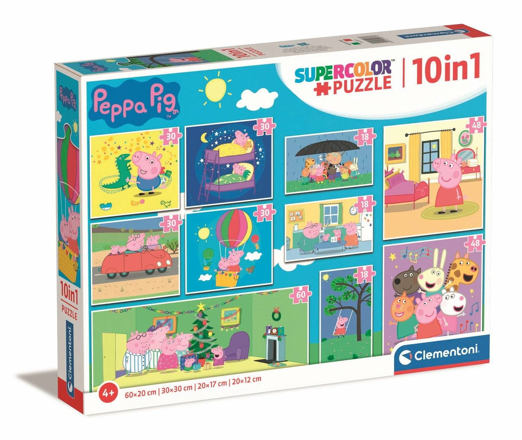 Peppa Pig-Puzzle 18+30+48+60 Teile