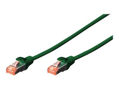 DIGITUS Patchkabel Cat6 S/FTP 2xRJ45 10.0m grün Hebelschutz Polybeutel Kabel RJ45 Cat.6