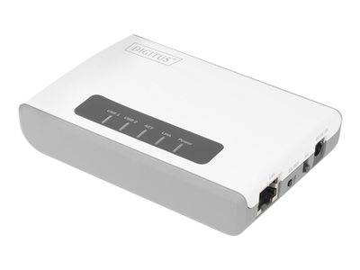 DIGITUS 2-Port USB2.0 Wireless Multif. Netw.Server,300Mbps Multimedia-Technik Printserver
