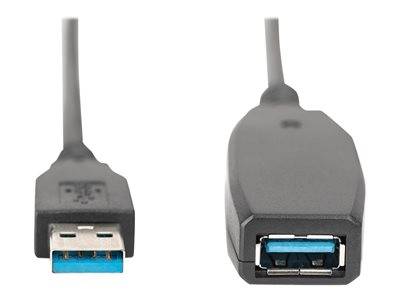 DIGITUS USB 3.0 Aktives Verlängerungskabel 20m, sw Multimedia-Technik USB-Kabel