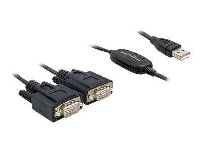 DELOCK USB Kabel A -> 2x D-Sub9 St/St 1.40m Multimedia-Technik USB-Kabel