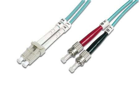 DIGITUS LWL Patchkabel LC -> ST 3.00m Multimode Duplex OM3 Multimedia-Technik Lichtwellenleiterkab