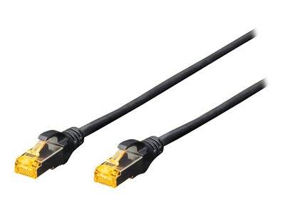 DIGITUS CAT 6A S/FTP Patchkabel, 0,25m, schwarz Kabel Patchkabel RJ45 Cat.6