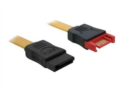 DELOCK SATA-Verl. SATA III -> St/Bu 0.30m gelb Multimedia-Technik Sata-Kabel