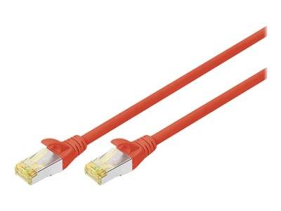 DIGITUS CAT 6A S/FTP Patchkabel, 10 Stück, 2m, rot Kabel Patchkabel RJ45 Cat.6